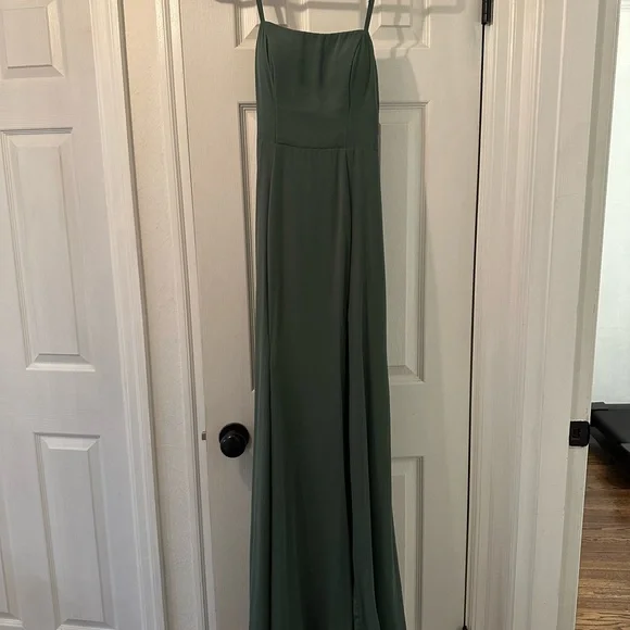 Azazie Dress Eucalyptus - Picture 4 of 5